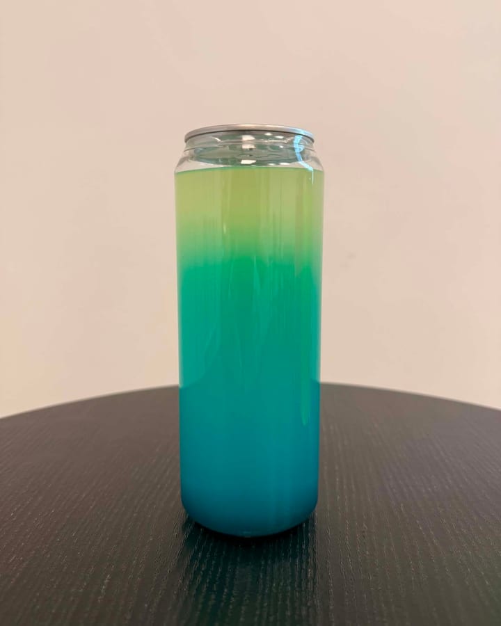 Ocean Blast refresher, a layered blue iced drink